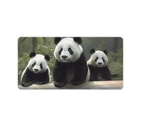 Simpatico tappetino per tastiera con panda, tappetino per mouse da gioco, antiscivolo, per scrivania, lavoro, casa, 30 x 60 cm