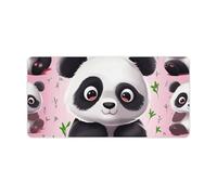 Simpatico tappetino per tastiera con panda, tappetino per mouse da gioco, antiscivolo, per scrivania, lavoro, casa, 30 x 60 cm