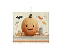 Simpatico tappetino scolapiatti a forma di zucca per bancone della cucina, fantasioso tappetino assorbente per scolapiatti per Halloween, comodo tappetino in microfibra per asciugare il bancone della
