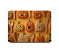 Simpatico tappetino scolapiatti a forma di zucca per bancone della cucina, tappetino scolapiatti in gomma assorbente con zucca arancione felice, tappetino scolapiatti in pelle PU autunnale per