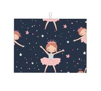 Simpatico tappetino scolapiatti assorbente per bancone della cucina, ballerina, tappetino da caffè, protezione per scolapiatti con anello per appenderlo, 45,7 x 61 cm