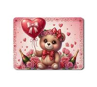 Simpatico tappetino scolapiatti per bancone della cucina, tappetino in gomma assorbente con design floreale a forma di cuore, tappetino in pelle PU per San Valentino per bancone della cucina, 45,7 x