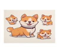 Simpatico tappeto da ingresso con cane Shiba Inu, antiscivolo, morbido, con retro in gomma, super assorbente, per ingresso, camera da letto, ufficio, cucina, decorazione per la casa