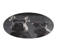 Simpatico tappeto per cani, lavabile, rotondo, antiscivolo, per soggiorno, camera da letto, camera da letto, moderno e corallo, ideale come regalo per camera da letto, 90 x 90 cm
