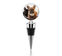 Simpatico tappo per bottiglia di vino a forma di bulldog francese, riutilizzabile, sigillante decorativo per mantenere il vino fresco, è un accessorio ideale come regalo
