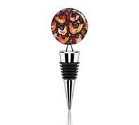 Simpatico tappo per bottiglia di vino a forma di gallina con gallo, tappo riutilizzabile, tappo decorativo, ideale come regalo per bar, feste, matrimoni, occasioni celebrative