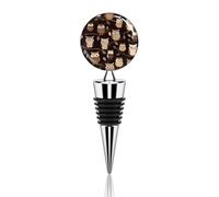 Simpatico tappo per bottiglia di vino a forma di gufo, riutilizzabile, con chiusura sottovuoto, ideale come regalo per bar, feste, matrimoni, celebrazioni
