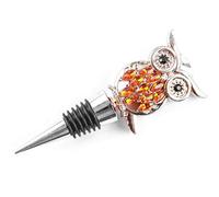 Simpatico tappo per bottiglia di vino a forma di gufo, sigillati sottovuoto, riutilizzabili, per matrimoni e matrimoni