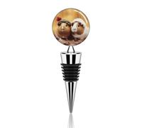 Simpatico tappo per bottiglia di vino con porcellini d'India, tappi riutilizzabili per bottiglie sottovuoto, tappo decorativo, ideale per conservare il vino, accessorio regalo per bar, feste