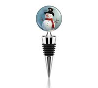 Simpatico tappo per bottiglia di vino con pupazzo di neve riutilizzabile tappi sottovuoto tappo decorativo ideale per risparmiare vino, accessorio regalo per bar, feste, matrimoni, occasioni