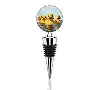 Simpatico tappo per bottiglia di vino in gomma gialla a forma di paperella riutilizzabile tappi sottovuoto tappo decorativo ideale per risparmiare vino, accessorio regalo per bar, feste, matrimoni