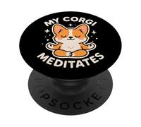 Simpatico tema "My Corgi Meditates" PopSockets PopGrip Adesivo