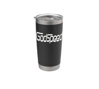 Simpatico testo bianco unico GOD SPEED per donne uomini Bicchiere termico in acciaio inox doppia parete