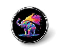 Simpatico tie-dye elefante rotondo distintivo carino spilla spille spille bottoni distintivi per zaino giacche cappelli decorazione