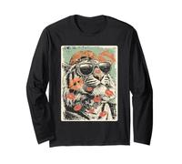Simpatico Tigre con Occhiali da Sole Baci San Valentino Animale Maglia a Manica