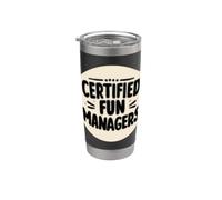 Simpatico timbro certificato Fun Managers Bicchiere termico in acciaio inox doppia parete