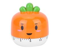 Simpatico timer da cucina, timer meccanico per uova 60 minuti timer di cottura a carica meccanica sveglia rotante a forma di carota timer per il conto alla rovescia dei cartoni animati(Arancia)