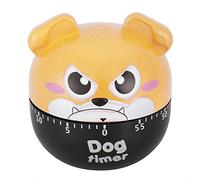 Simpatico timer da meccanico per cani, timer da con ricarica da 60 minuti, senza batteria, conto alla rovescia per allarme di cottura, studio, decorazioni per la casa (Giallo marrone chiaro)