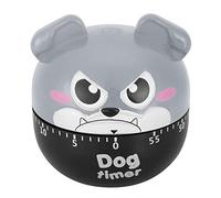 Simpatico timer da meccanico per cani, timer da con ricarica da 60 minuti, senza batteria, conto alla rovescia per allarme di cottura, studio, decorazioni per la casa (Grigio)