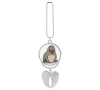 Simpatico tricheco da appendere per auto, ciondolo per specchietto retrovisore, regalo fortunato, ornamento da appendere, divertente ciondolo per auto, decorazione per la casa, in stile argento
