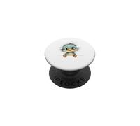 Simpatico uccello blu soffice che sbircia adorabile animale PopSockets PopGrip Adesivo