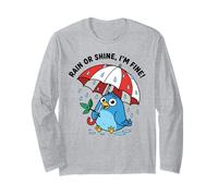 Simpatico Uccello sotto l'ombrello, Regalo Grafico per Uomini, Donne Maglia a Manica