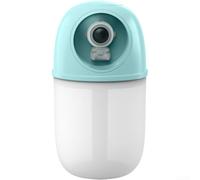 Simpatico umidificatore astronauta con luce notturna, alimentato tramite USB, per ufficio, scrivania, stanza del bambino, 260 ml (blu)