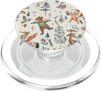 Simpatico umorismo natalizio per amanti degli animali del bosco PopSockets PopGrip per MagSafe