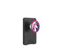 Simpatico unicorno con cuori - Pulsante 3D 1 - Fan Fun PopSockets PopWallet per MagSafe