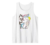 Simpatico Unicorno Kawaii Happy Expression in Stile Giapponese Canotta