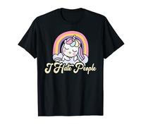 Simpatico unicorno - odio le persone Maglietta