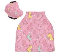 Simpatico Unicorno Rosa Passeggino Tettoia Copri Seggiolino Copertura Infermieristica Auto per Bambini per L'Allattamento Al Seno Morbido Traspirante Elastica Tettuccio