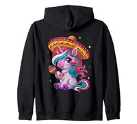 Simpatico unicorno Sombrero Magic Fiesta Vibes Felpa con Cappuccio
