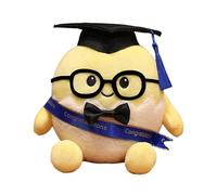 Simpatico uovo di laurea con cappello da dottorato e occhiali,morbido peluche per la laurea degli studenti,per la stagione delle lauree e per i diplomati delle scuole superiori e universitari 734