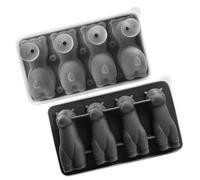 Simpatico vassoio per ghiaccio, forme divertenti, stampo per ghiaccio a forma di animale, a forma di alpaca, 4 cavità, in silicone, utensili da cucina per whisky, cocktail, tè, cupcake