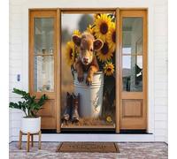 Simpatico vitello bronzo stampa n. 53 coperture decorative per porte, decorazioni per interni ed esterni, primavera, estate, autunno, inverno, Halloween, Natale, decorazioni per la casa