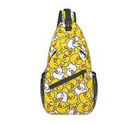 Simpatico zaino a tracolla con anatra Borsa multiuso per il petto Zaino da viaggio per escursioni Borsa a tracolla a tracolla per esterni unisex