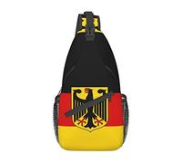 Simpatico zaino a tracolla con bandiera tedesca, multiuso, borsa a tracolla per viaggi, escursionismo, zaino casual per uomo e donna, Bandiera della Germania-x001, Taglia unica