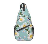 Simpatico zaino a tracolla con fiore margherita, borsa a tracolla multiuso a tracolla borsa a tracolla da viaggio zaino da escursionismo per uomo donna