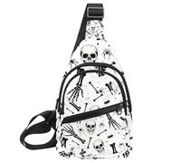 Simpatico zaino a tracolla regolabile con pipistrello nel cielo notturno 2, borsa a tracolla da viaggio ed escursionismo, Multicolore 18, 11.8x7x1.5in/30x18x4cm