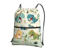 Simpatico zaino con cerniera e coulisse per piccoli dinosauri: design vers