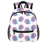 Simpatico zaino per bambini - arancione bianco rosso fiori farfalle moderna borsa per bambini per prescolare, scuola, ragazze e bambini piccoli, Multicolore 16, 25.4x10x30 CM/10x4x12 in