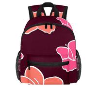 Simpatico zaino per bambini - borsa moderna per bambini con foglie blu tropicali per prescolare, scuola, ragazze e bambini piccoli, Multicolore 2., 25.4x10x30 CM/10x4x12 in