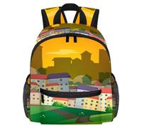 Simpatico zaino per bambini - borsa moderna per bambini in età prescolare, scuola, ragazze e bambini piccoli, Multicolore 9, 25.4x10x30 CM/10x4x12 in