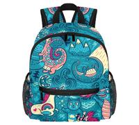 Simpatico zaino per bambini, con osso di dinosauro marrone, borsa moderna per bambini in età prescolare, scuola, ragazze e bambini piccoli, Multicolore 3, 25.4x10x30 CM/10x4x12 in