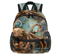 Simpatico zaino per bambini, con tavola in legno, motivo mucca, girasole, borsa moderna per bambini in età prescolare, scuola, ragazze e bambini piccoli, Multicolore 16, 25.4x10x30 CM/10x4x12 in