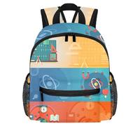 Simpatico zaino per bambini - Moon Moonlight Landscape Modern Kids Bag per prescolare, scuola, ragazze e bambini piccoli, Multicolore 2., 25.4x10x30 CM/10x4x12 in