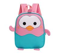 Simpatico zaino per bambini per asilo nido e asilo - Borsa per bambini e bambine - Zaino per piccoli animali da 4 l, per vacanze, viaggi e asilo nido, zaino rosa con gufo e pinguino per bambini di 1