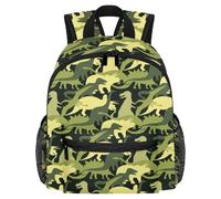 Simpatico zaino per bambini, verde e giallo, borsa moderna per bambini in età prescolare, scuola, ragazze e bambini piccoli, Multicolore 6., 25.4x10x30 CM/10x4x12 in