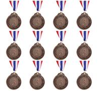 Simpeak 12 Pezzi Medaglie Premiazioni Metallo, Medaglie per Il Terzo Vincitore per Feste a Tema Olimpico Sportivo, bomboniere per Cerimonie, incentivi per Studenti, Giochi diurni, 2 Pollici (3)